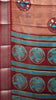 Chanderi Saree Lotus Print - Light Brown thumbnail