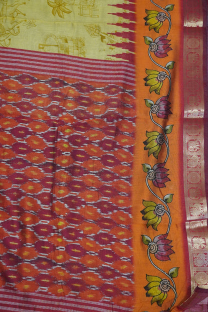 Malai Cotton Saree - Doll Pattern Sandal