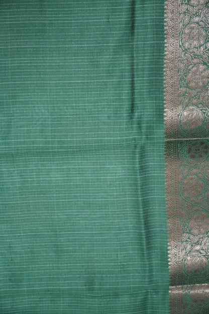 Pure Banarasi Chiniya Silk - Leaf Big Buta Green
