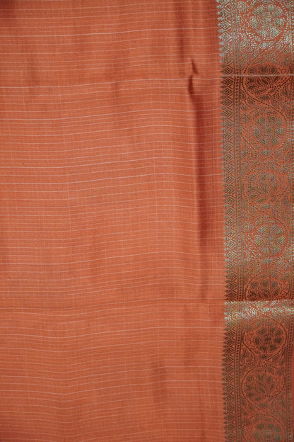 Pure Banarasi Chiniya Silk Saree- Leaf Big Buta Red