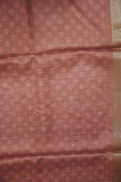 Art Printed Silk Saree -Ajrakh Pattern Maroon