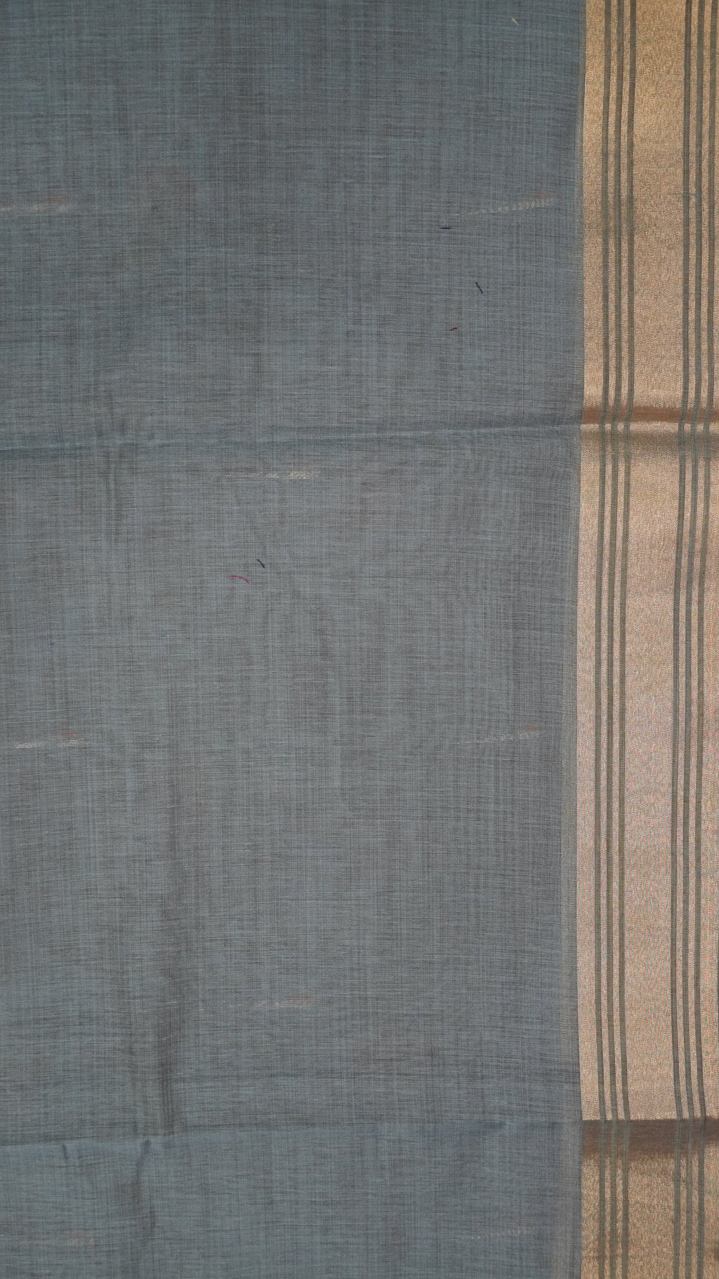 Handloom Jamdani Saree-Lotus Paithani-Greyish Blue