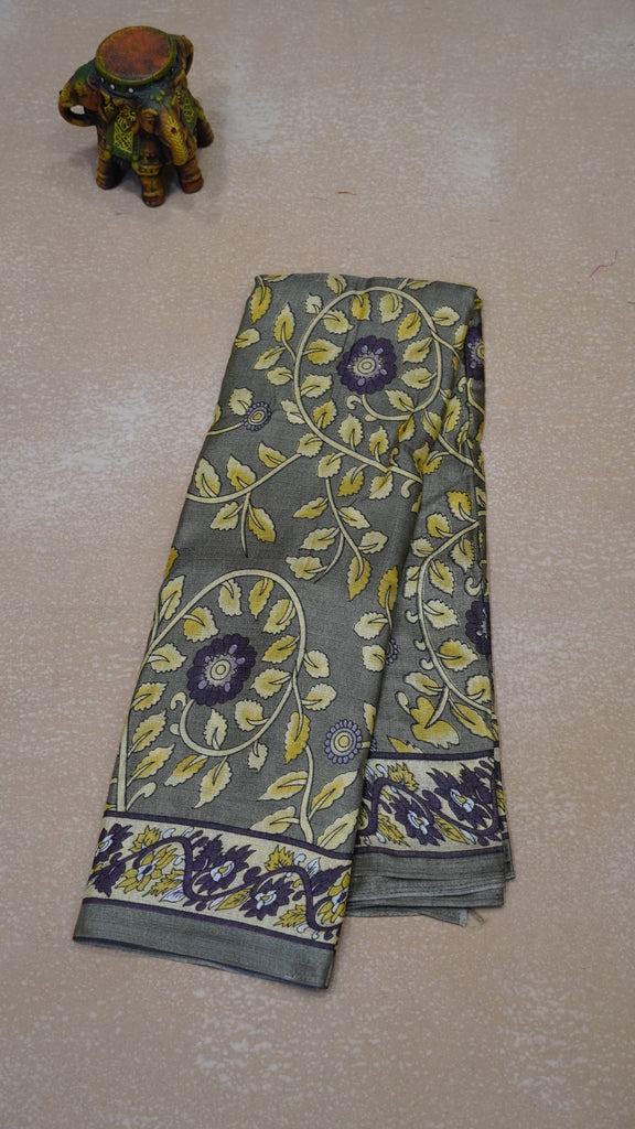 Jute Cotton Saree - Mustard