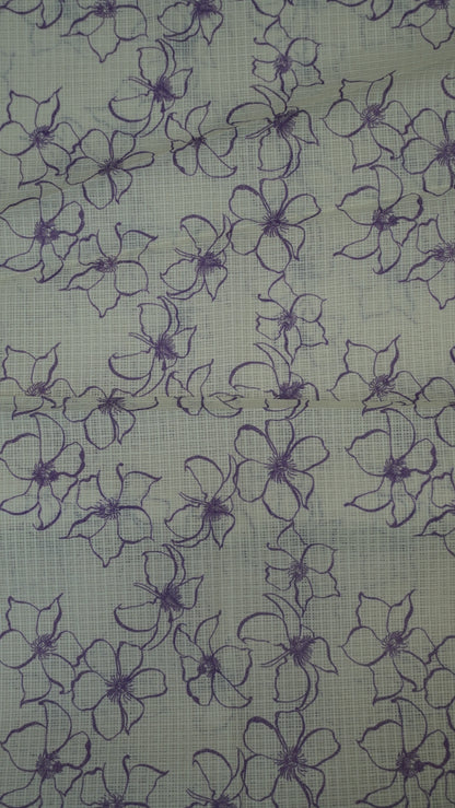 Pure Kota Saree-Dual Tone Kutch Work-Purple