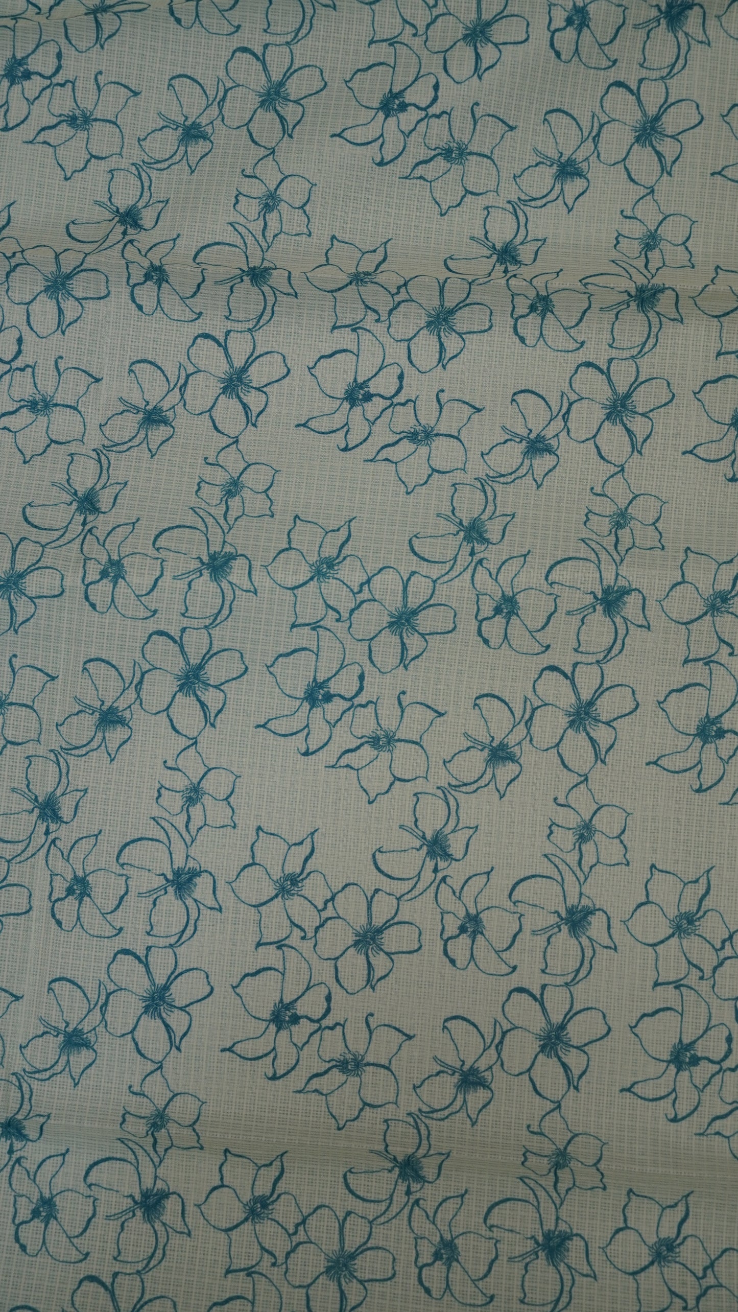 Pure Kota Saree-Dual Tone Kutch Work-Blue