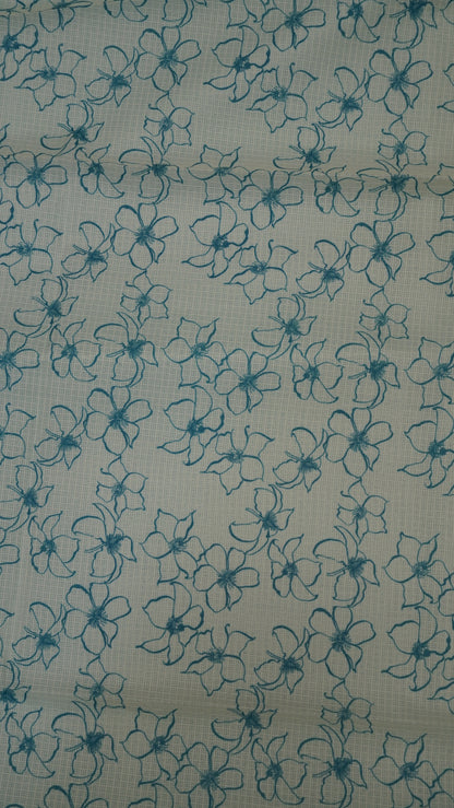 Pure Kota Saree-Dual Tone Kutch Work-Blue