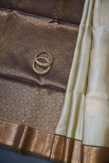 Pure Soft Silk- Greyish Beige-Brown