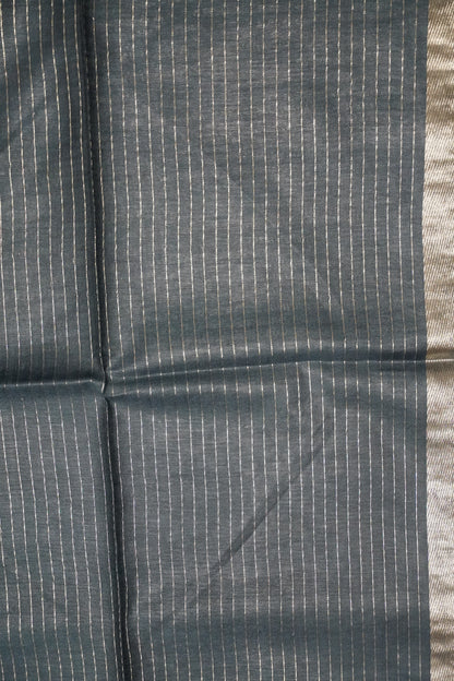 Bhagalpur Cotton Saree - Checks Peacock Blue