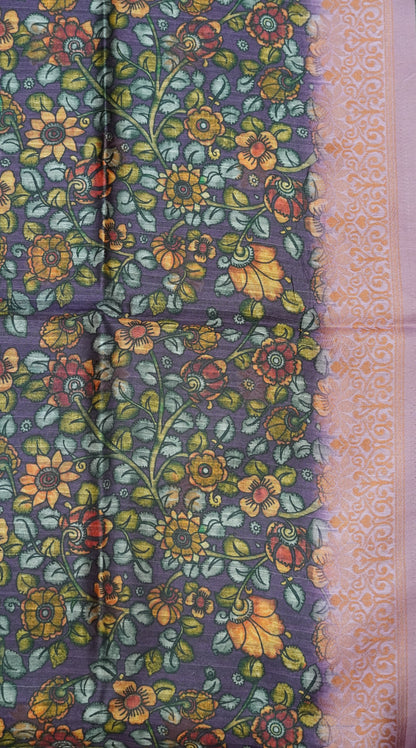 Gicha Tussar Saree -Leheriya Pattern-Purple