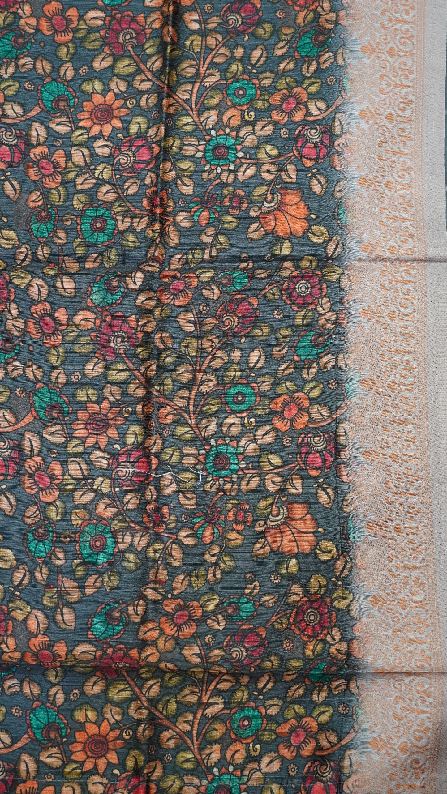 Gicha Tussar Saree -Leheriya Pattern-Grey