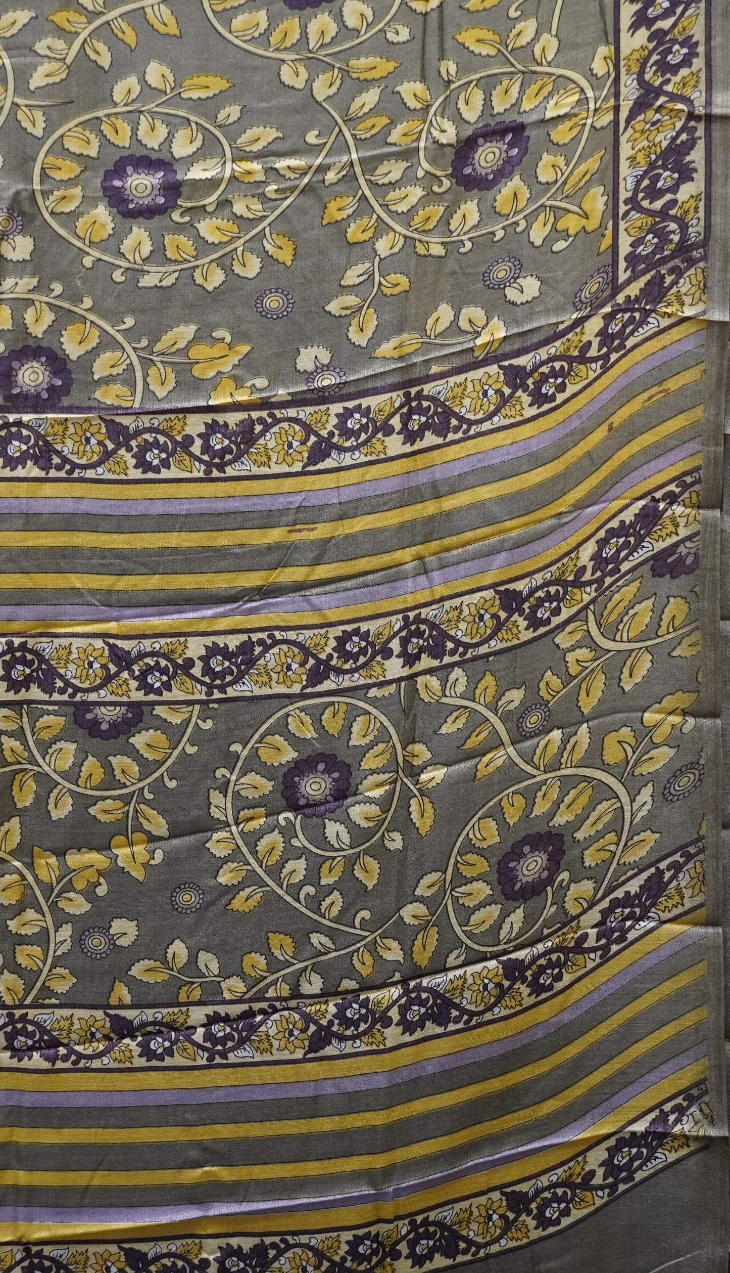 Jute Cotton Saree - Mustard