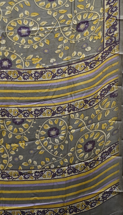 Jute Cotton Saree - Mustard