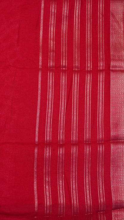 Semi Chiffon Saree- Tie Dye Pink