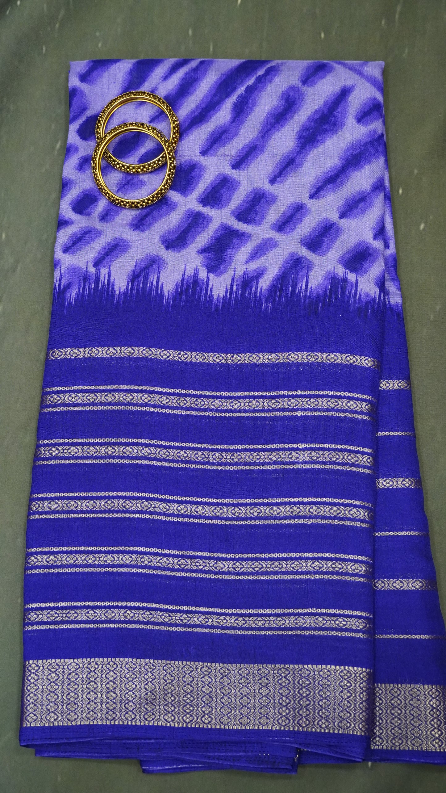 Semi Chiffon Saree- Tie Dye Voilet