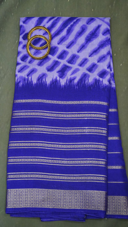Semi Chiffon Saree- Tie Dye Voilet