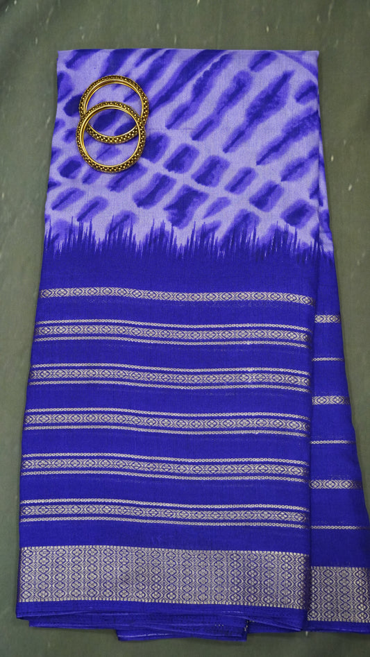 Semi Chiffon Saree- Tie Dye Voilet