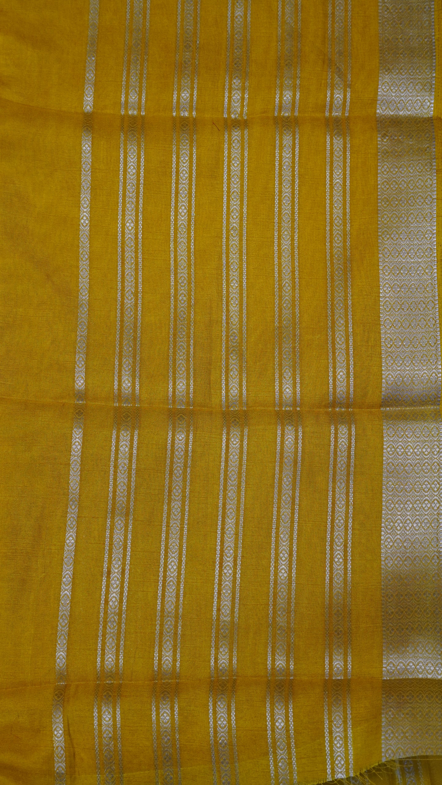 Semi Chiffon Saree- Tie Dye Mustard Yellow