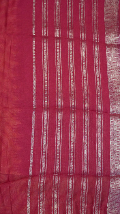 Semi Chiffon Saree- Tie Dye Orange-Red