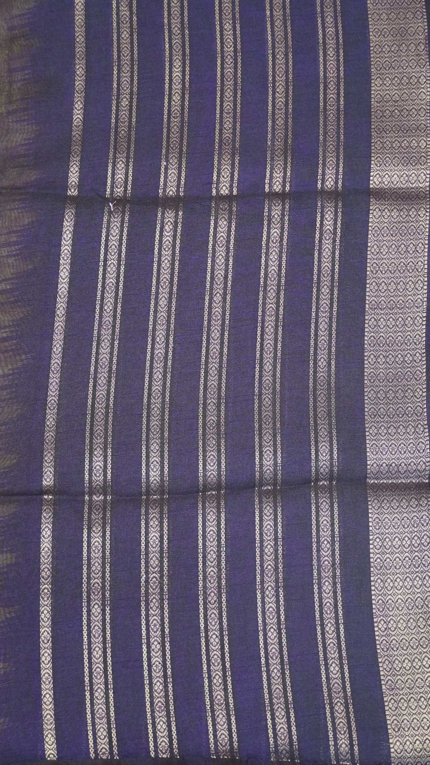 Semi Chiffon Saree- Tie Dye Yellow-Purple