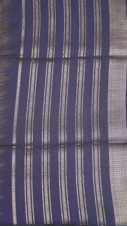 Semi Chiffon Saree- Tie Dye Yellow-Purple