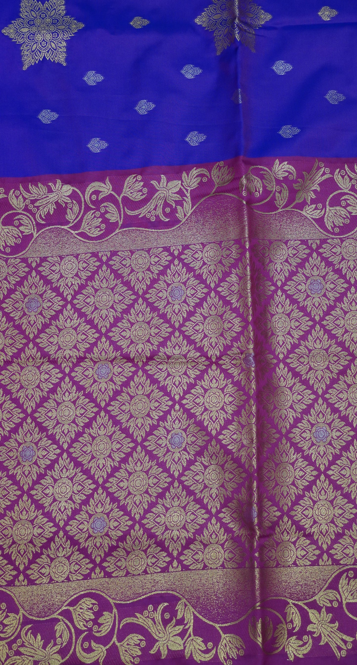 Semi Soft Silk Saree-Rangoli Zari Voilet