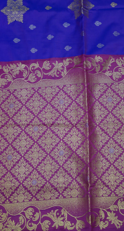 Semi Soft Silk Saree-Rangoli Zari Voilet