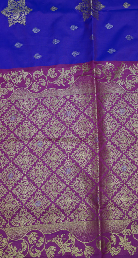 Semi Soft Silk Saree-Rangoli Zari Voilet