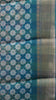 Chanderi Saree Abstract Print - Teal Blue thumbnail
