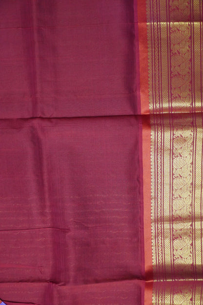 Silk Cotton Saree - Green - Red