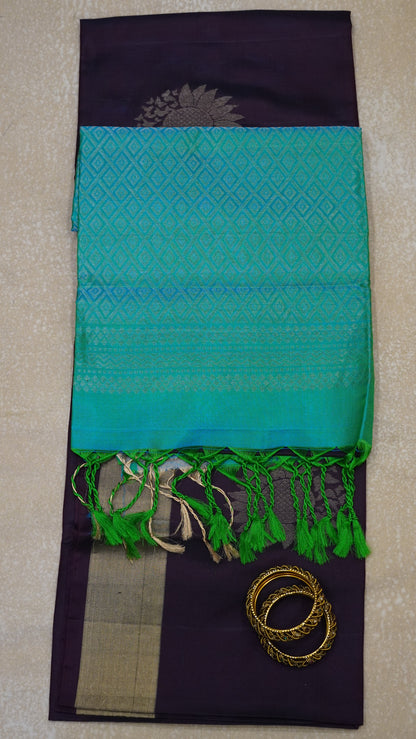 Pure Soft Silk Saree - Arakku-Teal Green