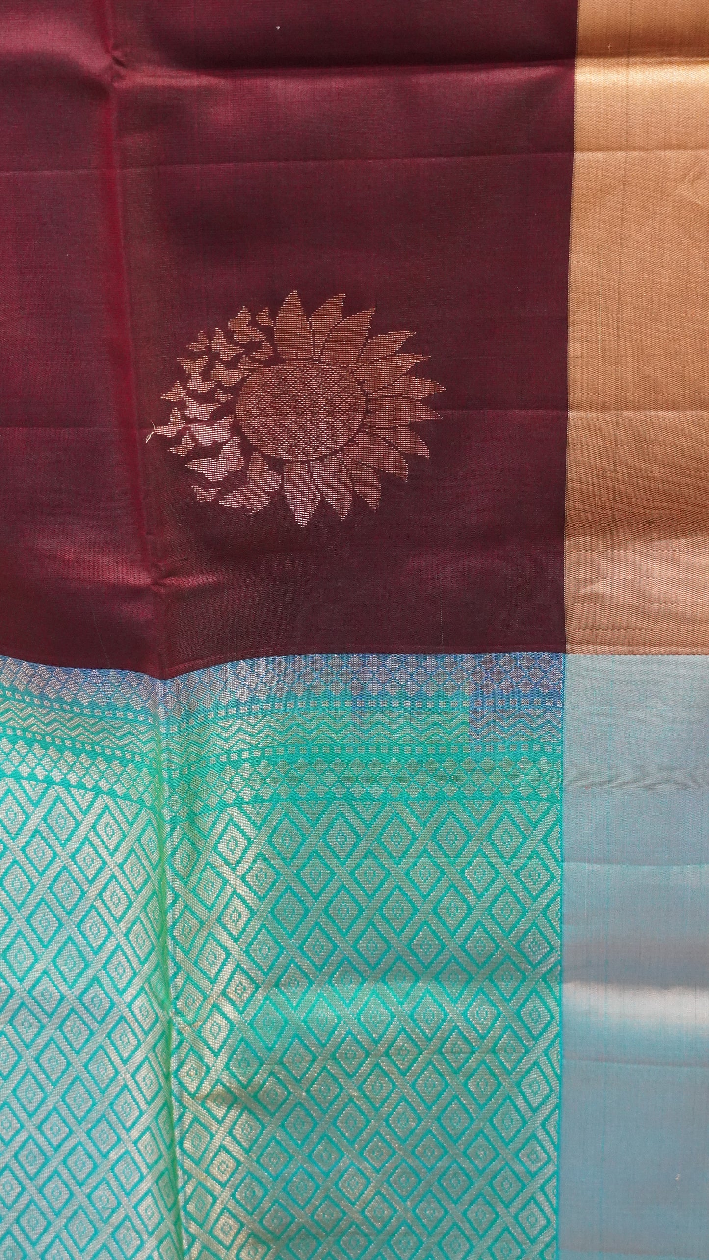 Pure Soft Silk Saree - Arakku-Teal Green