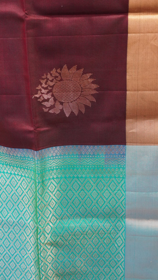 Pure Soft Silk Saree - Arakku-Teal Green