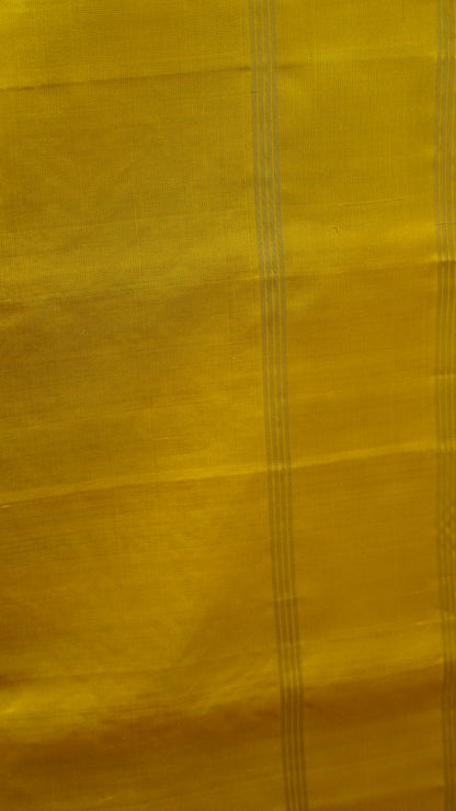 Pure Soft Silk Saree - Voilet-Yellow
