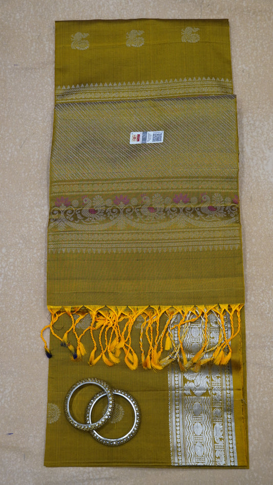 Pure Soft Silk Saree - Golden Yellow