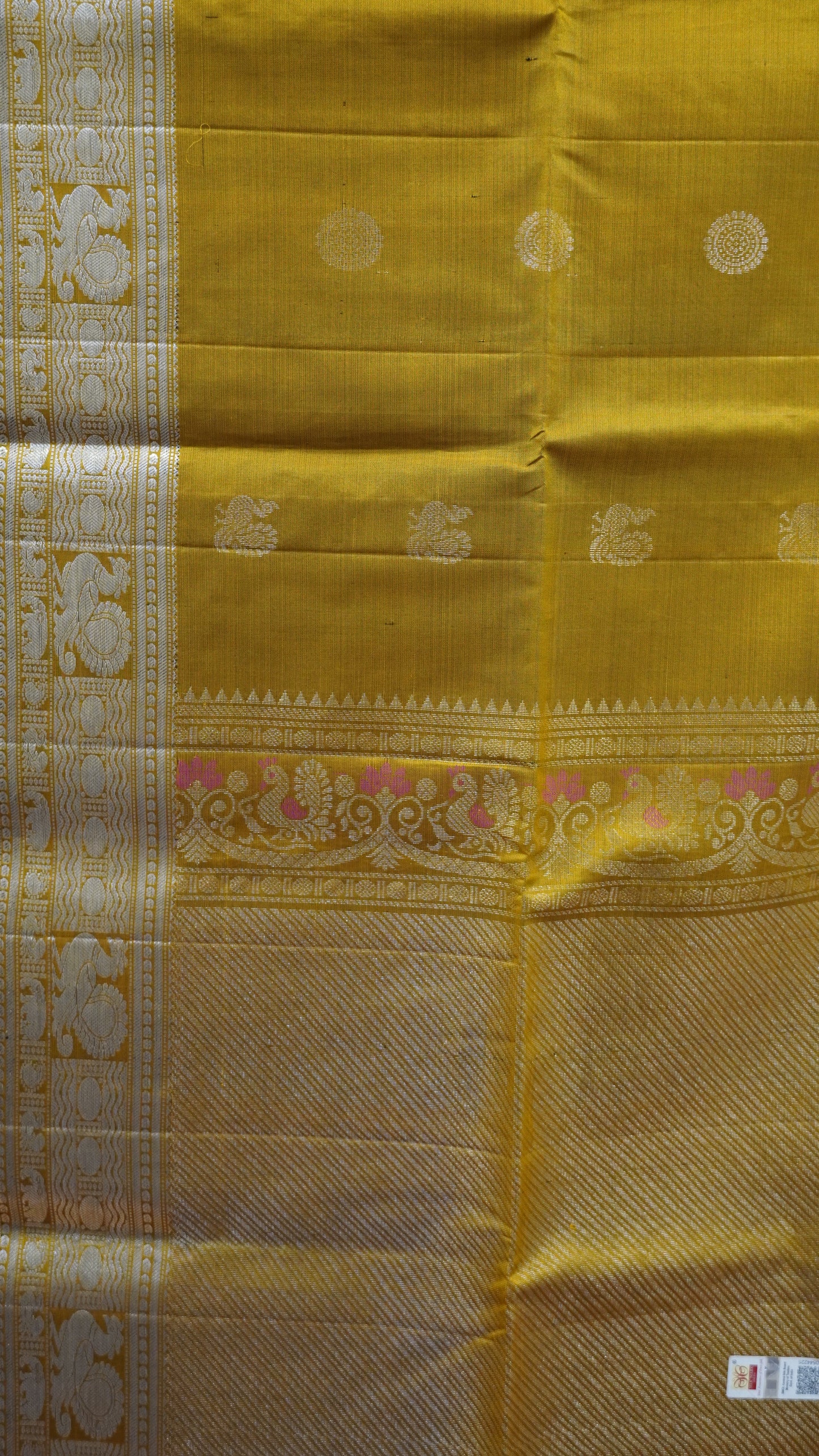 Pure Soft Silk Saree - Golden Yellow