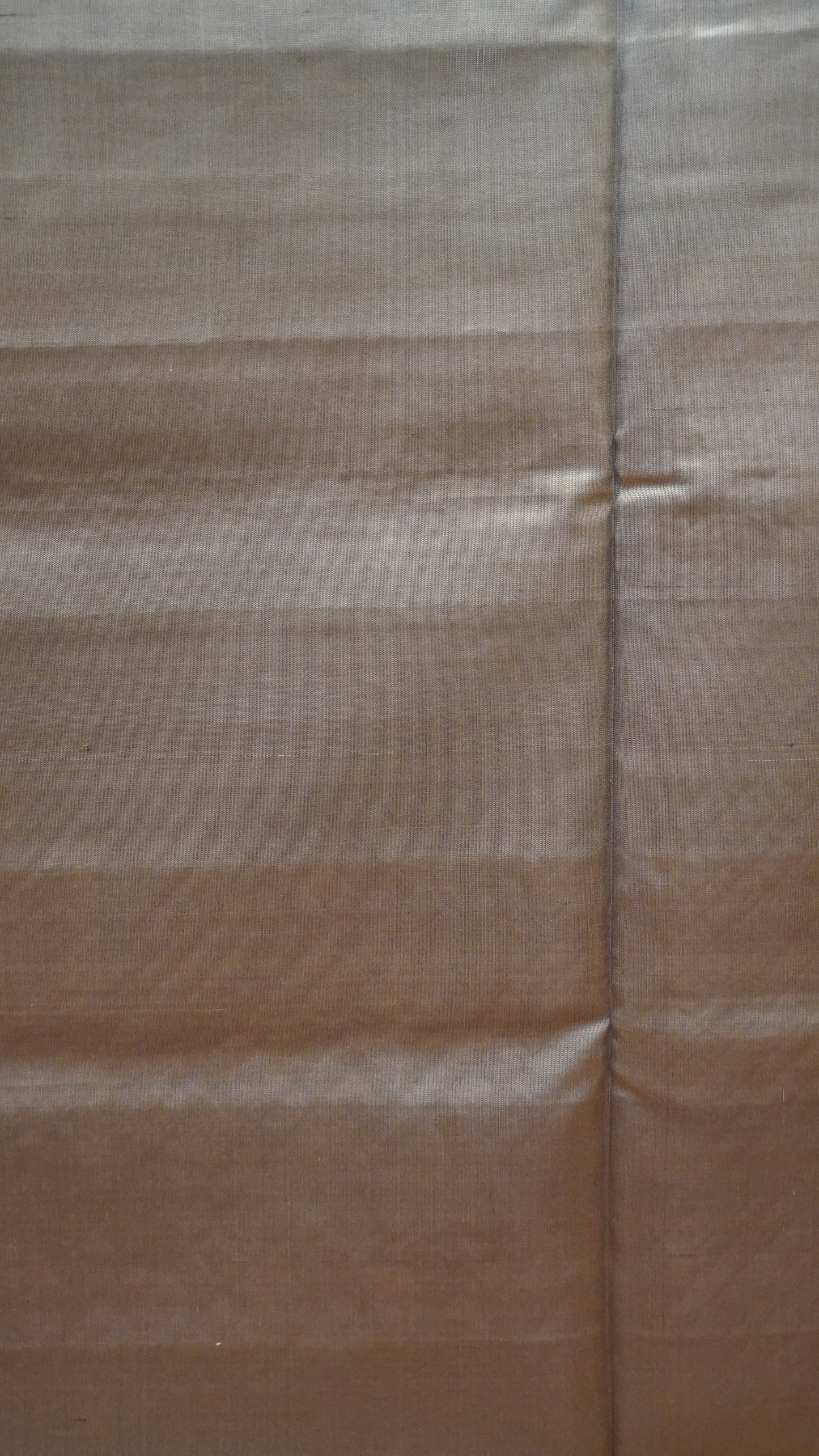 Pure Soft Silk Saree - Metallic Green-Brown