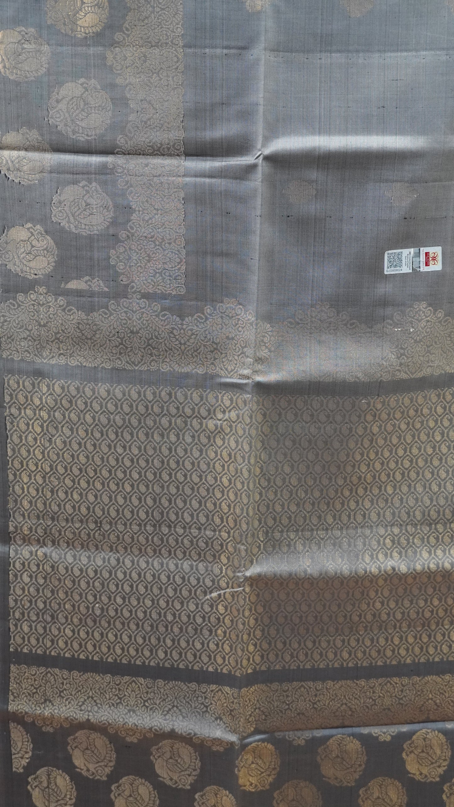 Pure Soft Silk Saree -Grey