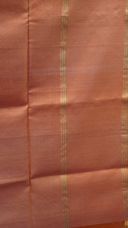 Pure Soft Silk Saree - Baby Brown-Orange