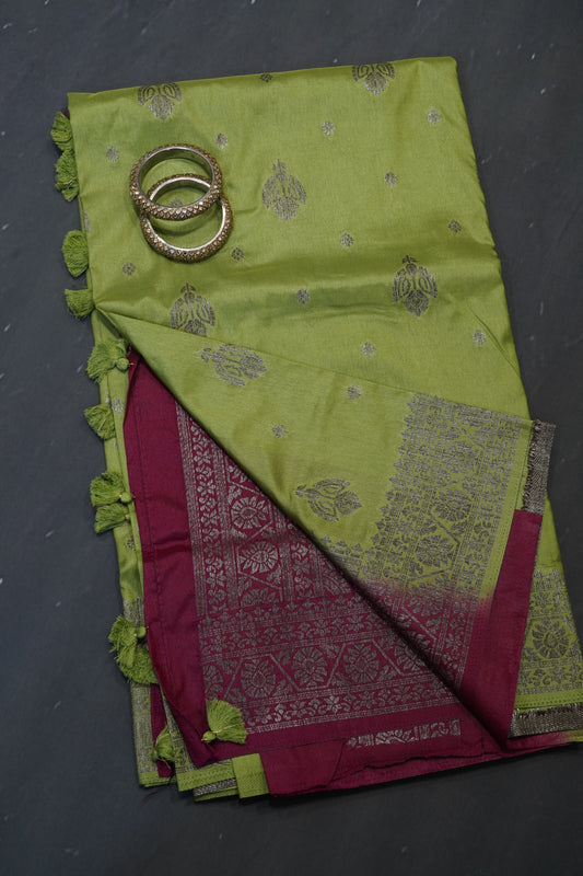 Soft Tussar Saree - Light Green