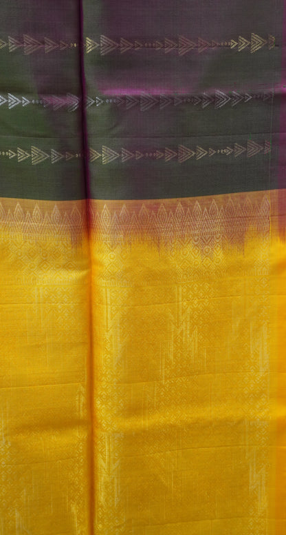 Pure Soft Silk Saree - Manthulir Green-Yellow