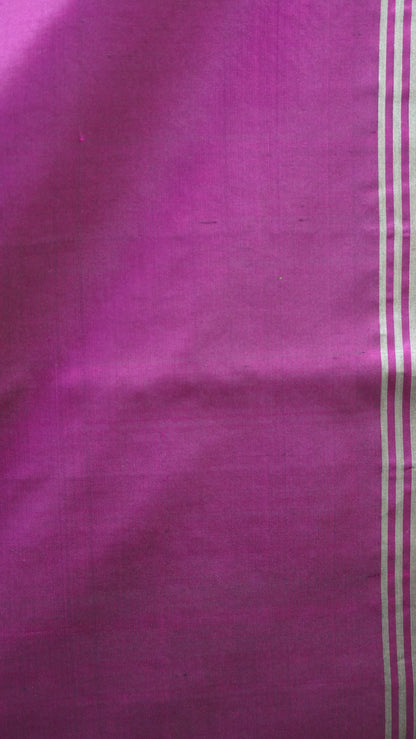 Pure Soft Silk Saree -Royal Blue-Wine