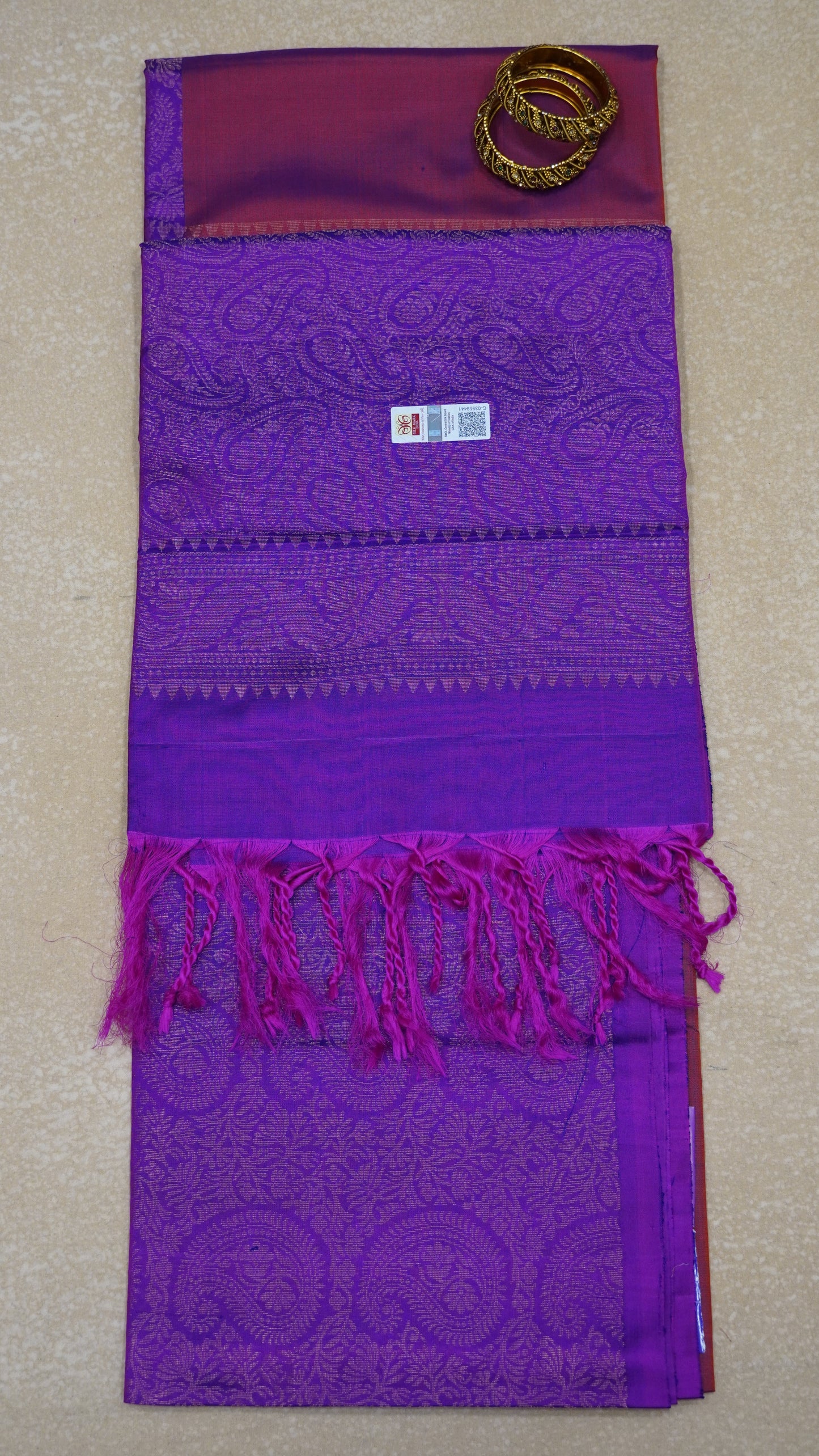 Pure Soft Silk Saree -Redish Purple