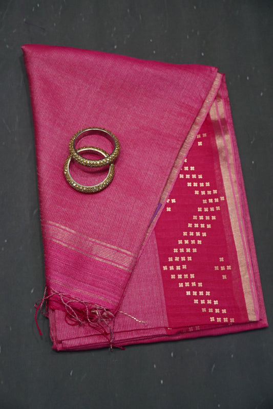 tissue Saree - Pink