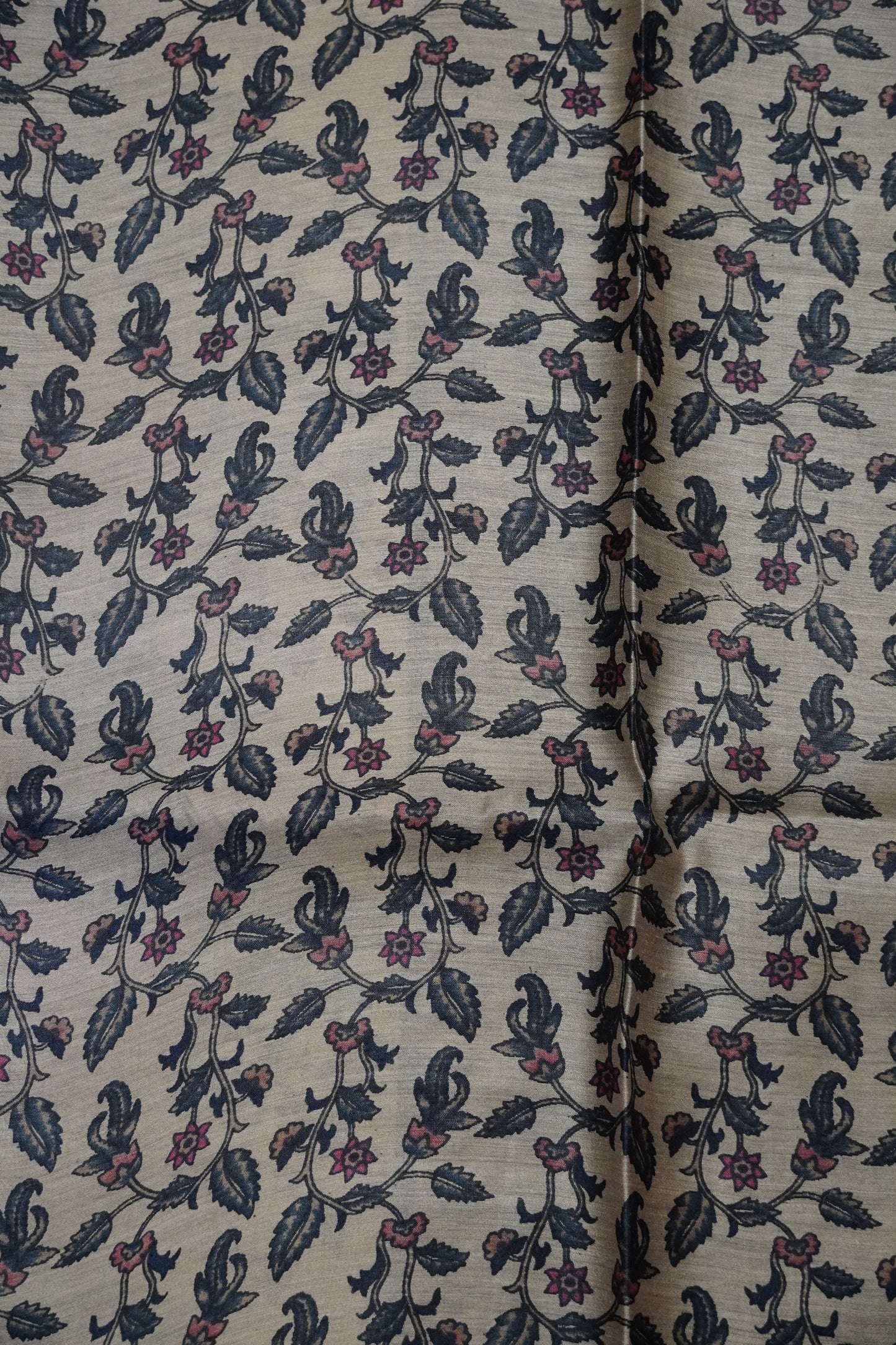 Pure Tussar Saree - Deer Border Blue