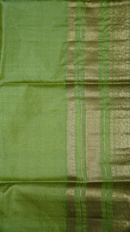 Pure Tussar Saree - Purple-Green