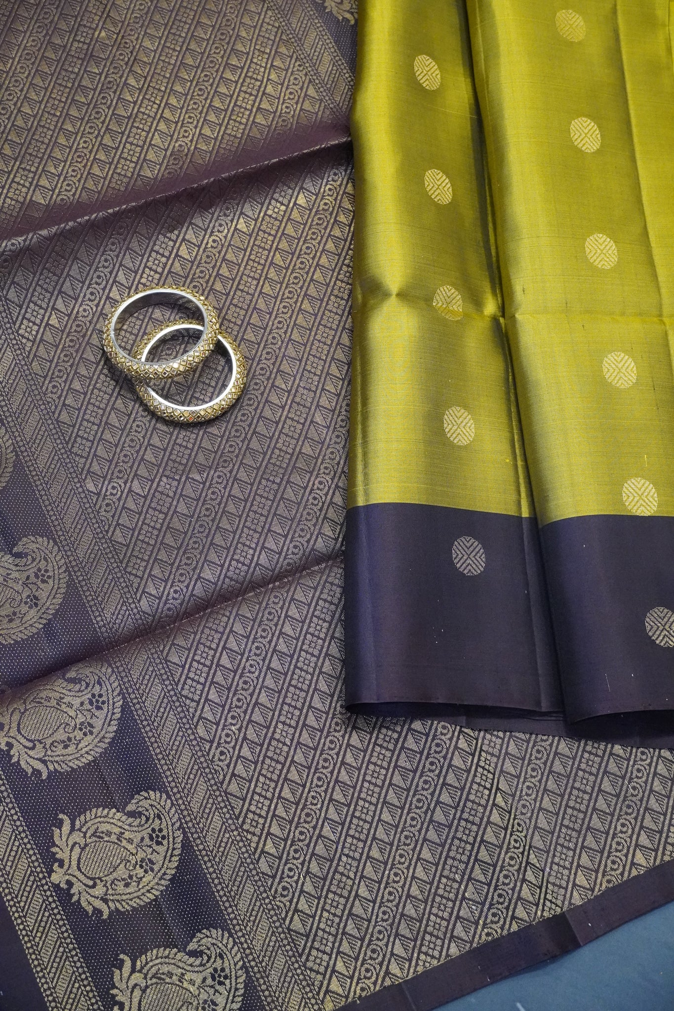 Pure Soft Silk Saree - Mehndi Green