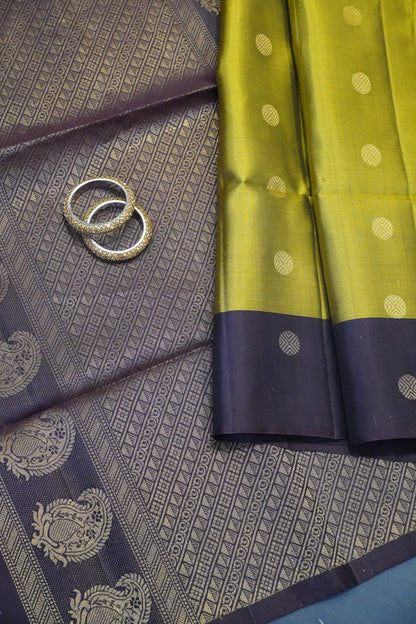 Pure Soft Silk Saree - Mehndi Green