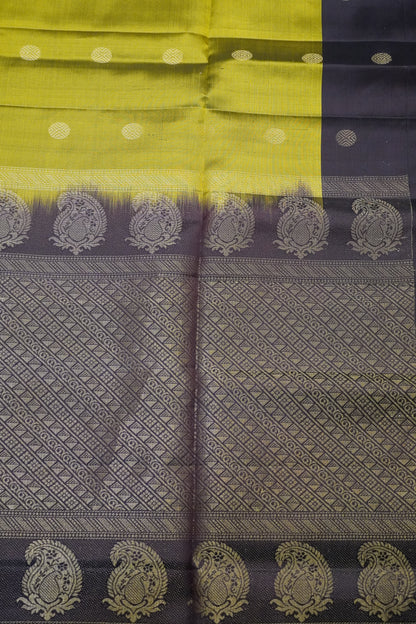 Pure Soft Silk Saree - Mehndi Green