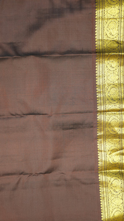 Pure Kanjivaram Silk Saree -Annam Border-Red-Arakku