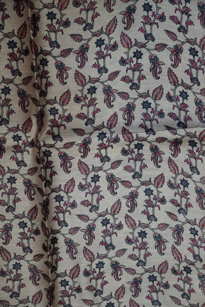 Pure Jute Tussar Saree - Deer Border Pink